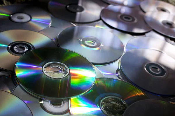 DVD- en cd-schijven — Stockfoto