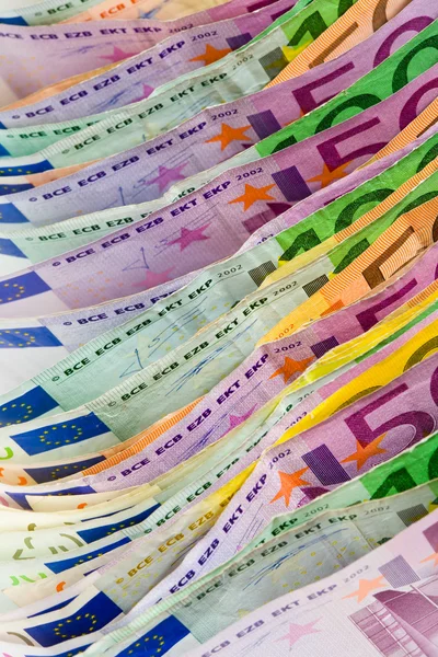 Деньги в евро - банкноты — стоковое фото