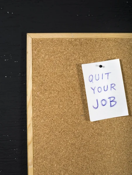 stock image Quit your job message