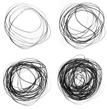 Scribble circles clipart