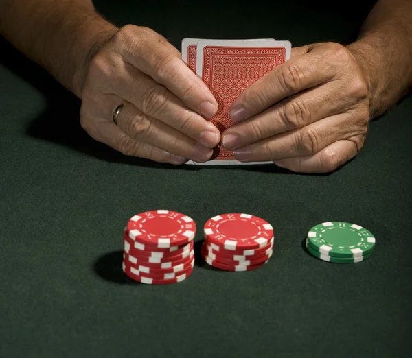 Casino poker player in vegas — Stock Photo, Image