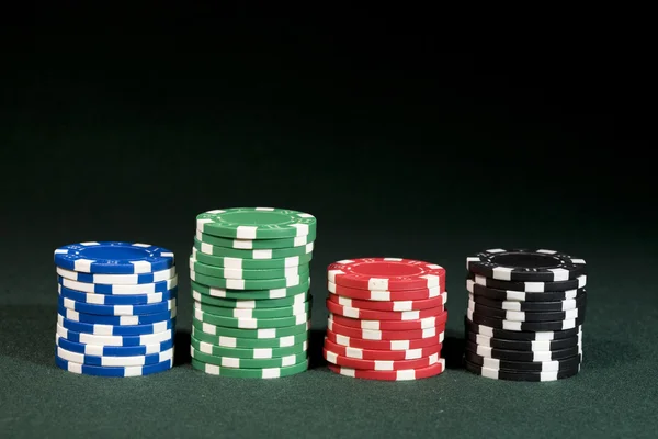 Gambling koncept - chips färg — Stockfoto