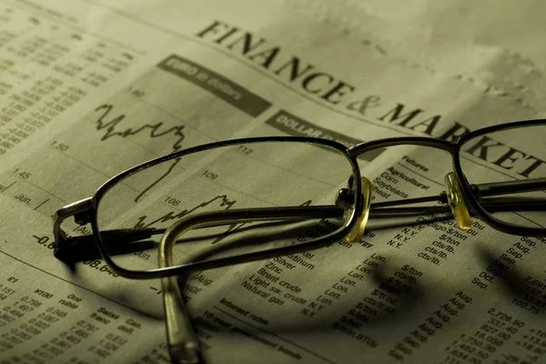 Finanz- und Marktschlagzeile — Stockfoto