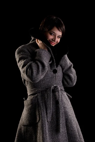 Femeie în haină de iarnă — Fotografie, imagine de stoc