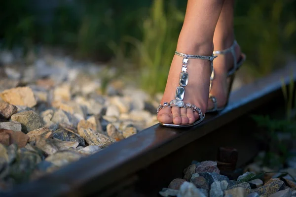 Železniční chůze — Stock fotografie