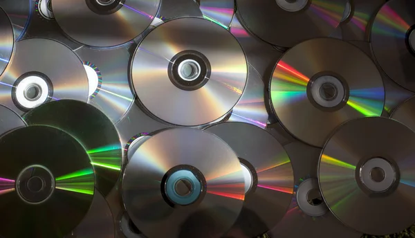 Dvd 和 cd 光盘 — 图库照片