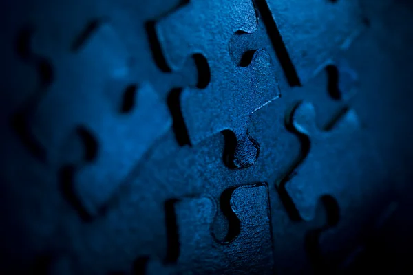 Mavi puzzle parçaları — Stok fotoğraf