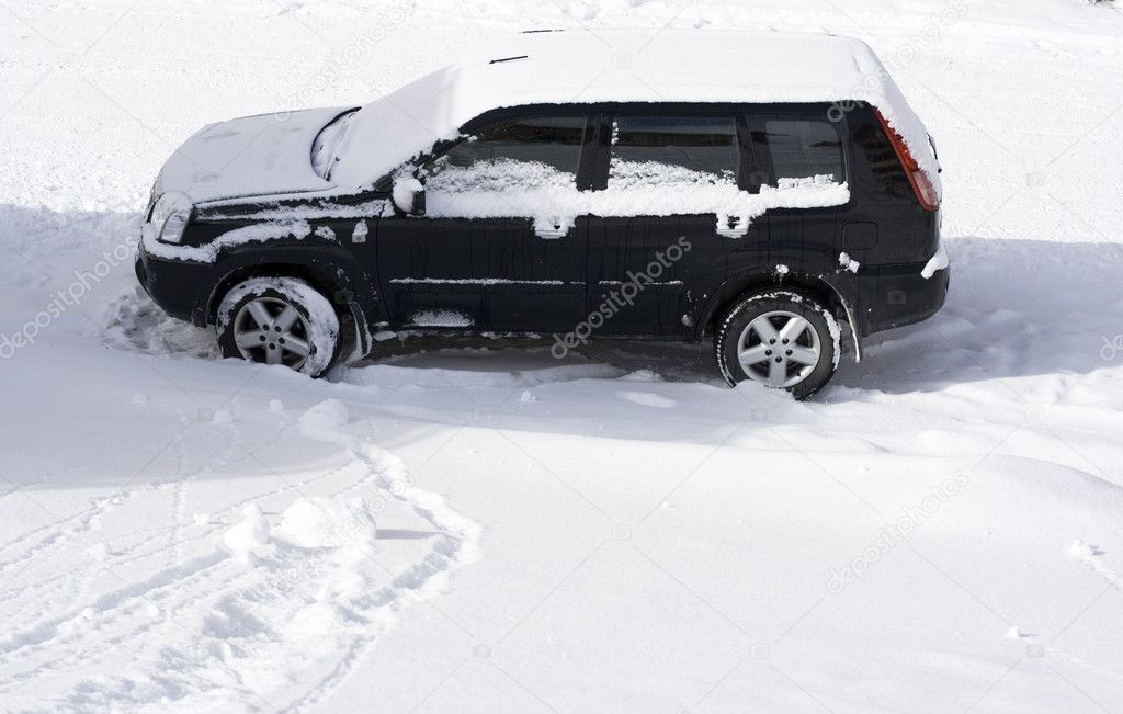 Car under snow