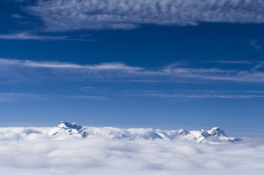 Mountains, sky and clouds clipart