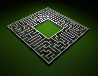 Labyrinth 3D render clipart