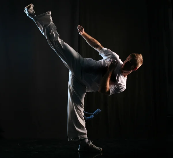 Martial art high kick — Stock Photo, Image