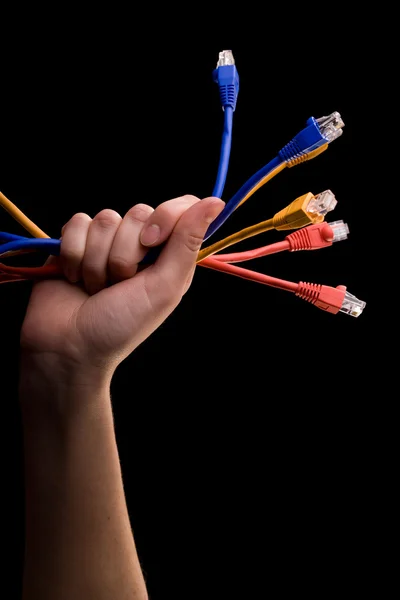 Компьютерные кабели — стоковое фото