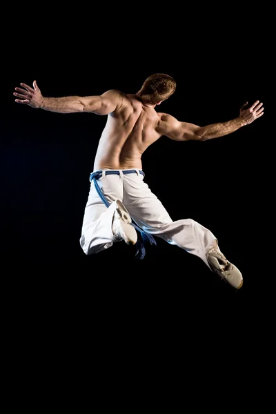 Homem no ar - saltar — Fotografia de Stock