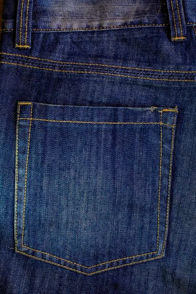 Blå jeans bakficka — Stockfoto