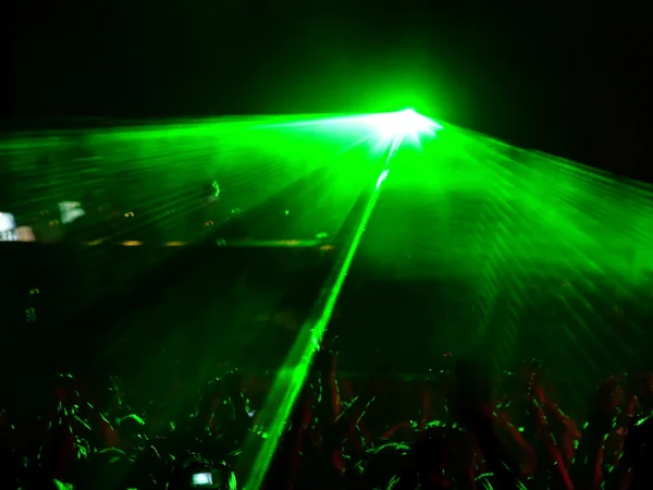 Groene laser effecten — Stockfoto