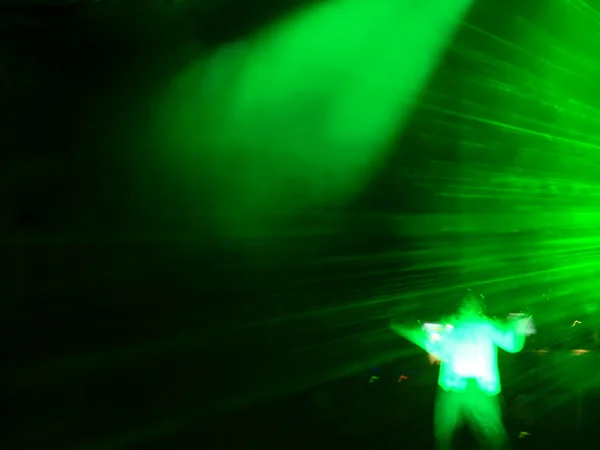Зелений лазерний ефекти — стокове фото