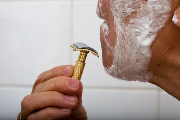 Homem de barbear detalhe — Fotografia de Stock