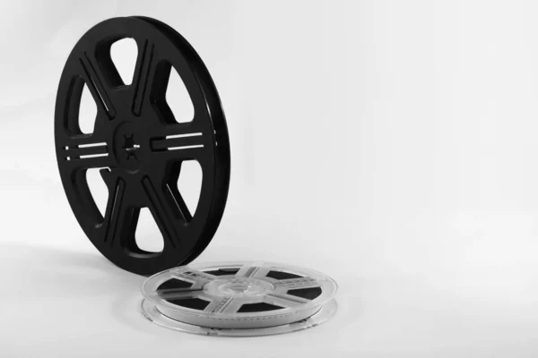 Film reels with film Stock Image