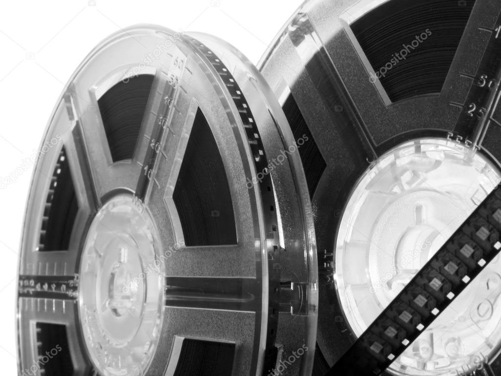 Film reels closeup