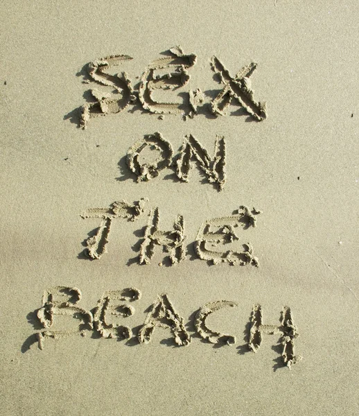 海滩上的性爱 — 图库照片