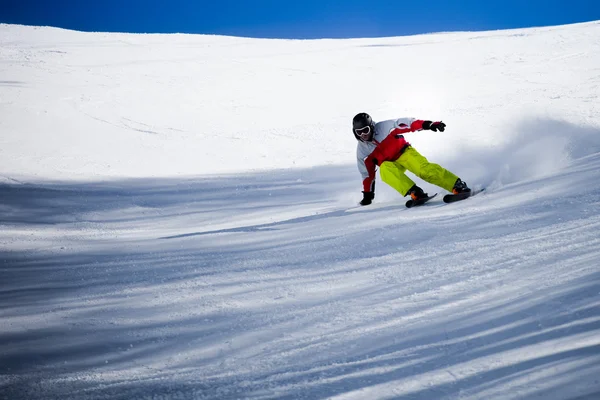 Esquiador downhill — Fotografia de Stock