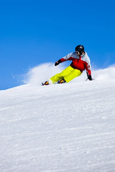 Skier turn — Stock Photo, Image