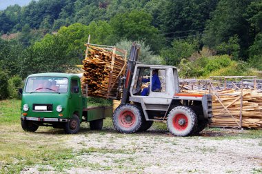 Forklift clipart