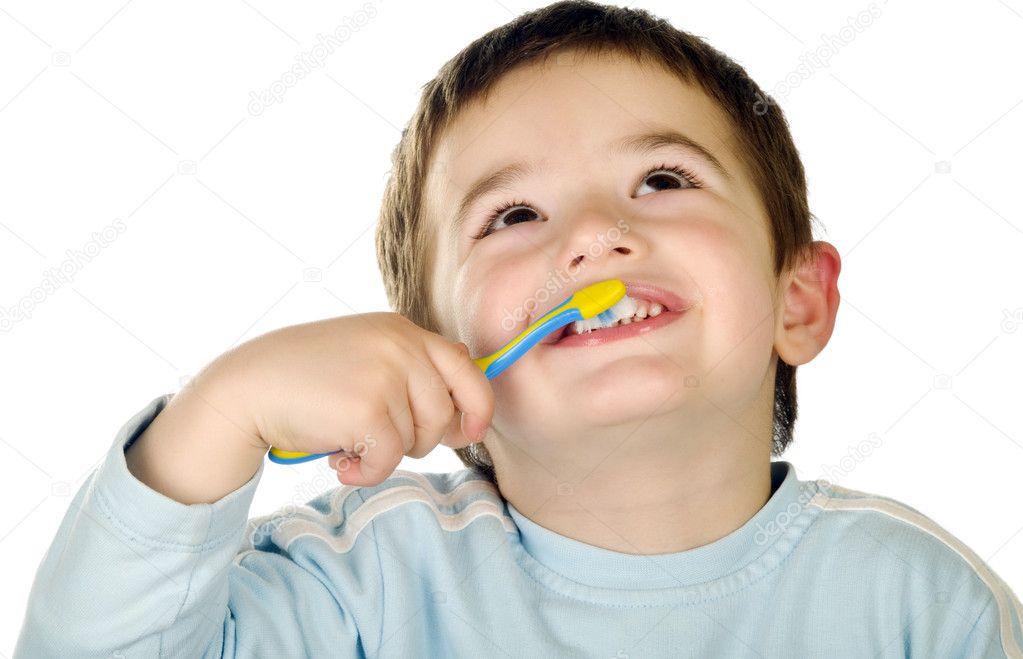 Young boy cleans a teeth — Stock Photo © riverlim 1759938