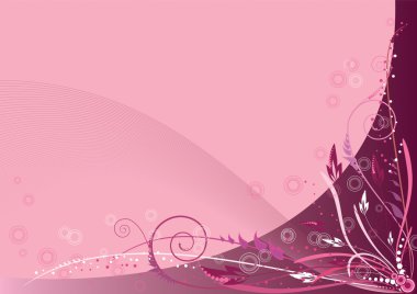 Pink floral background clipart