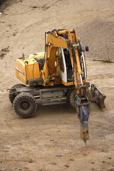 Bulldozer sul sito di costruzione — Foto Stock