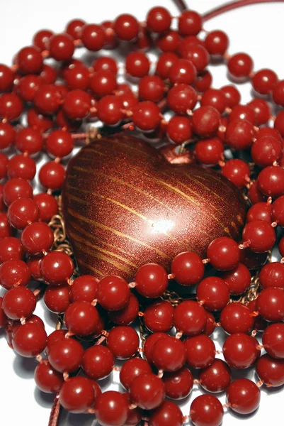Um conjunto de jóias vermelhas — Fotografia de Stock
