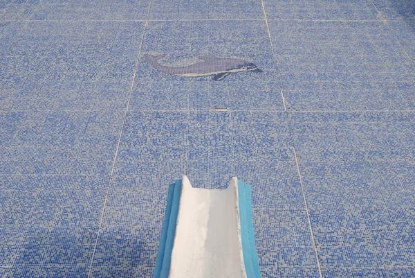 Dětský bazén s tobogánem Stock Snímky