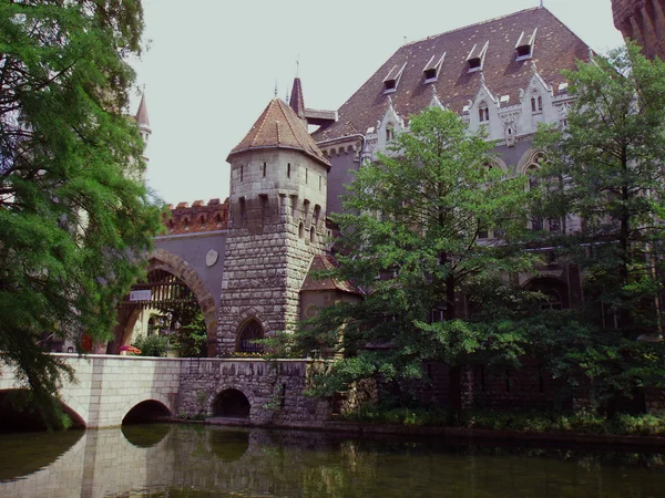 Een oud kasteel in Boedapest, Hongarije Rechtenvrije Stockafbeeldingen