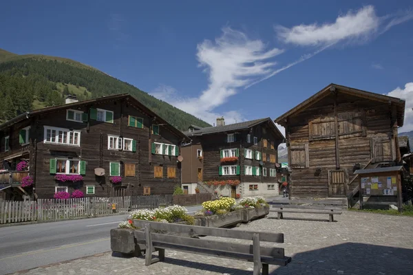 Swiss typical wooden house