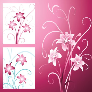 Background with lily clipart