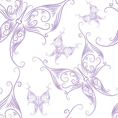 Abstract wallpaper with butterfly clipart