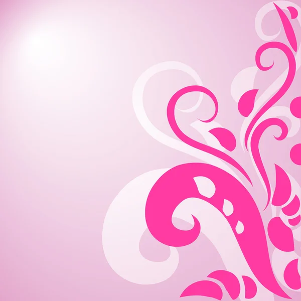 Rózsaszín virágos háttér — Stock Vector