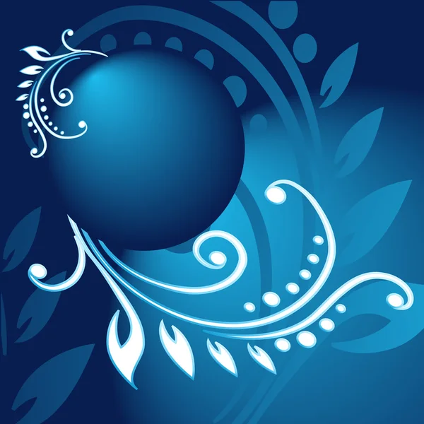 Абстрактный синий рождественский фон с мячом — стоковый вектор