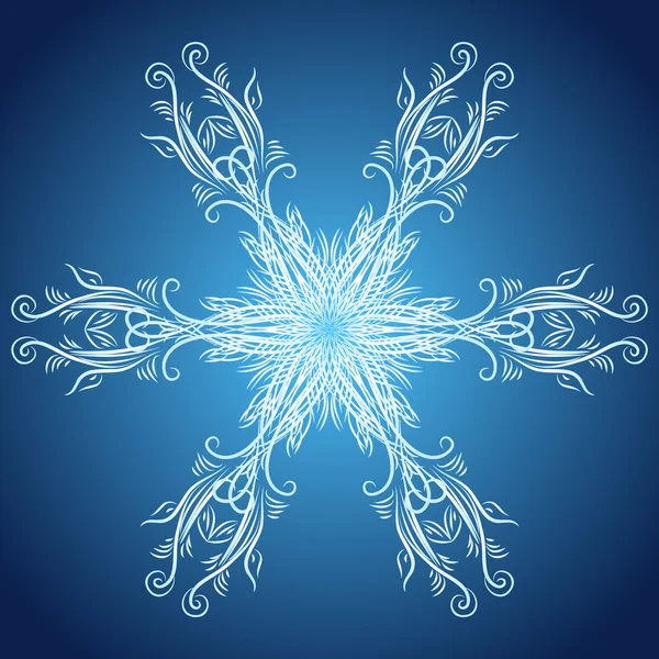 Abstracte Kerstmis sneeuwvlok — Stockvector