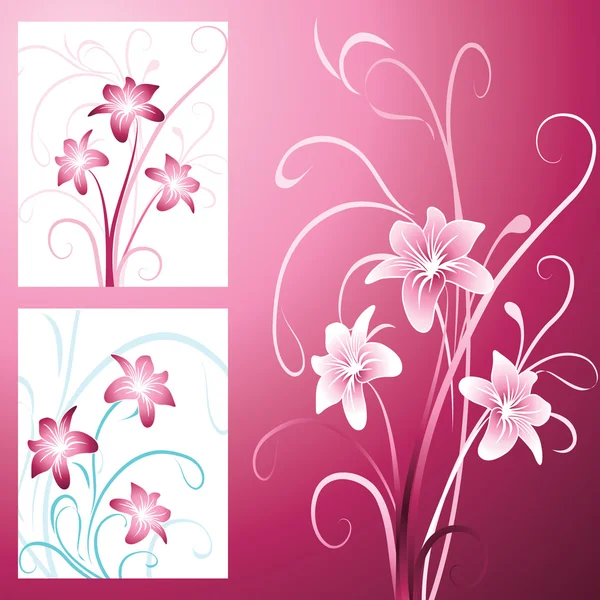 Background with lily — Stock Vector