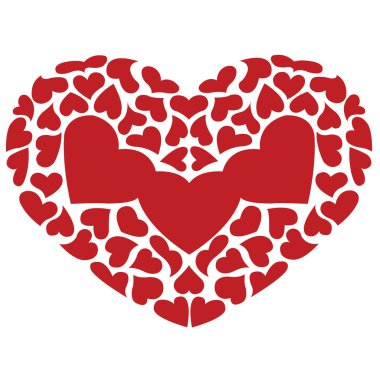 Red heart clipart