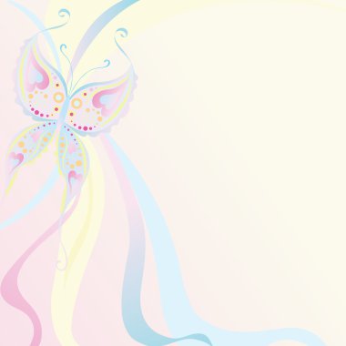 Background with butterfly clipart