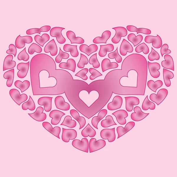 Pink heart — Stock Vector
