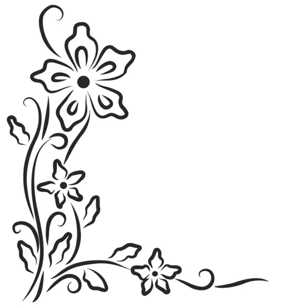 Фон с листьями и цветами — стоковый вектор