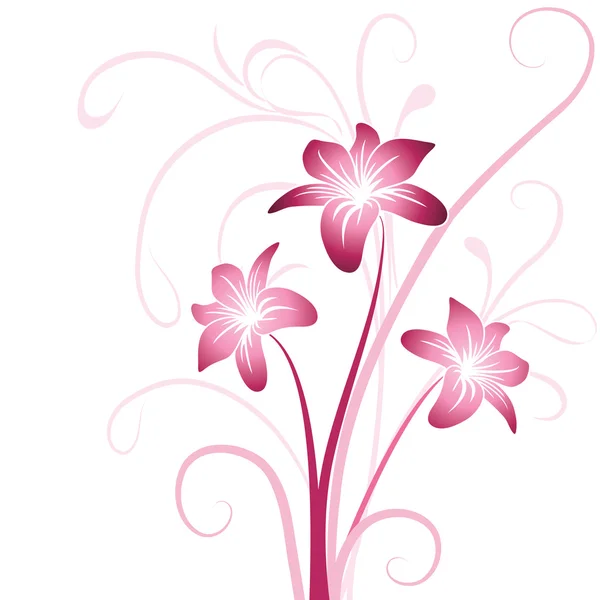 Vaaleanpunainen Lily — vektorikuva