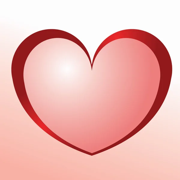 Röd blank hjärta — Stock vektor