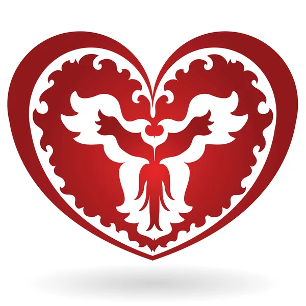Абстрактное красное сердце — стоковый вектор