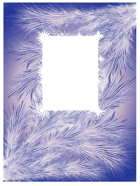 Fond d'hiver avec cristaux de glace — Image vectorielle
