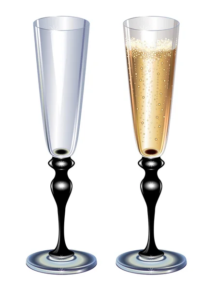 Şampanya flüt — Stok Vektör