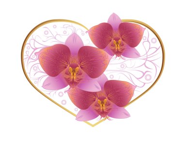 Greeting card with heart clipart